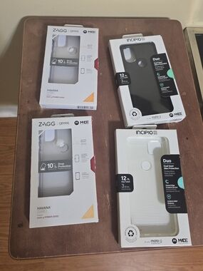 New Moto G Power 2022 4 Clear/Black Cases Zagg Gear4/Incipio